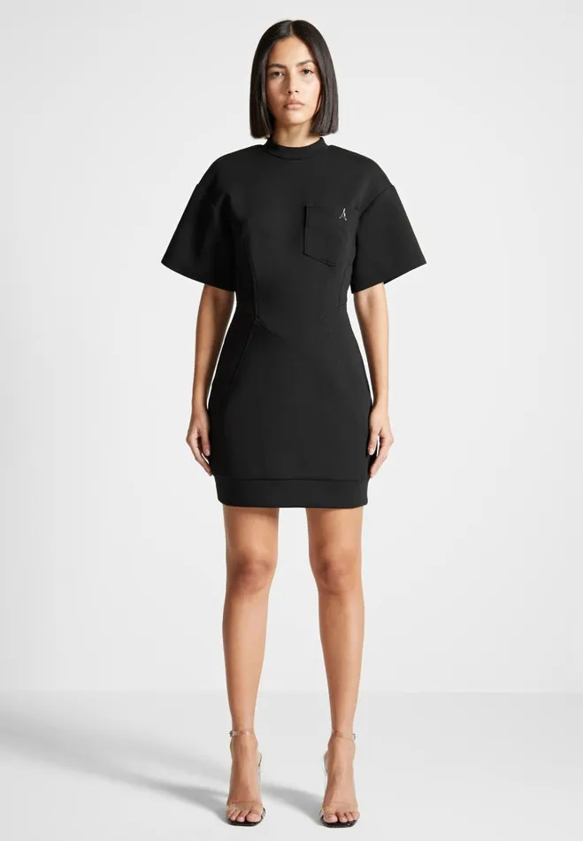 Manire De Voir Dresses Manire De Voir Woman Corset TShirt Dress 8211 Black