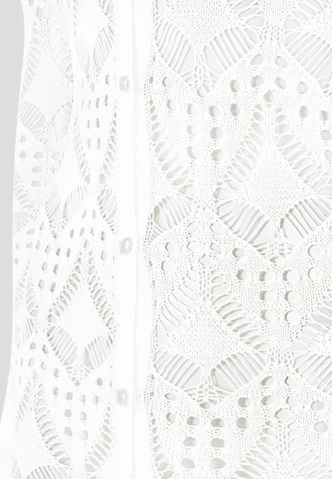 Manire De Voir Dresses Manire De Voir Woman Knit Longline Cover Up Cardigan 8211 Off White
