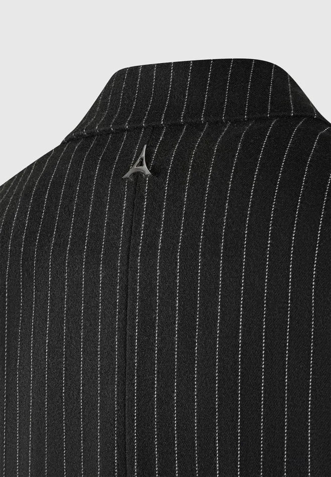 Manire De Voir Dresses Manire De Voir Woman Pinstripe Blazer Dress With Reversible Corset 8211 Black
