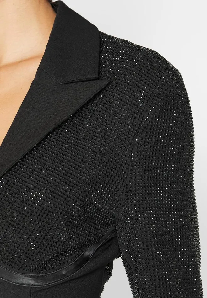 Manire De Voir Dresses Manire De Voir Woman Rhinestone Corset Blazer Dress 8211 Black