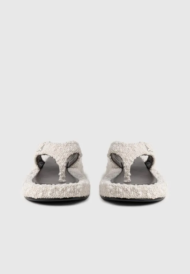 Manire De Voir Footwear Manire De Voir WomanManire De Voir Man Boucle Flatform Sandals 8211 Off WhiteBrown