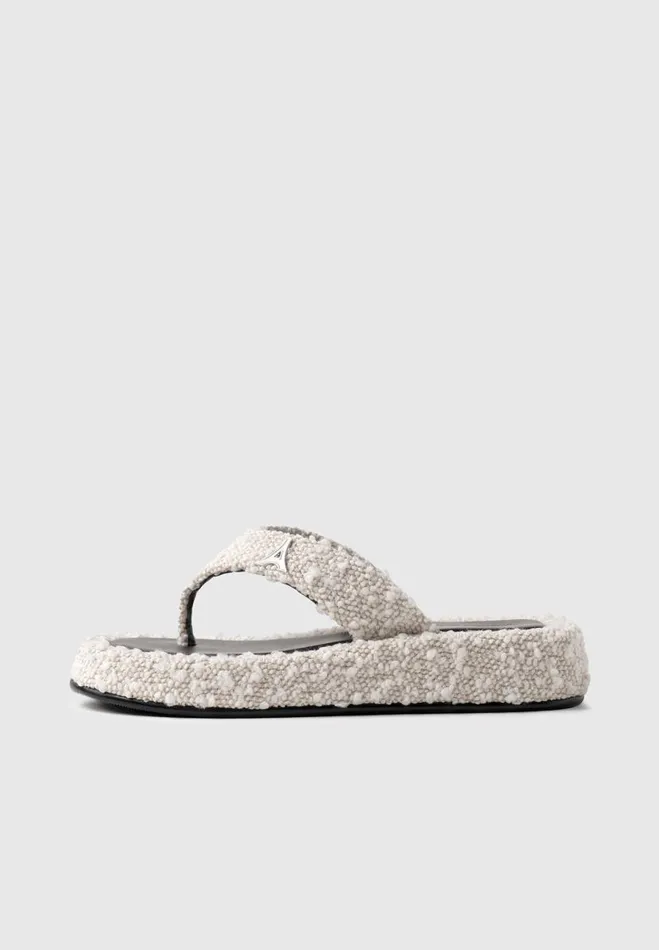 Manire De Voir Footwear Manire De Voir WomanManire De Voir Man Boucle Flatform Sandals 8211 Off WhiteBrown