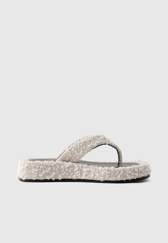 Manire De Voir Footwear Manire De Voir WomanManire De Voir Man Boucle Flatform Sandals 8211 Off WhiteBrown