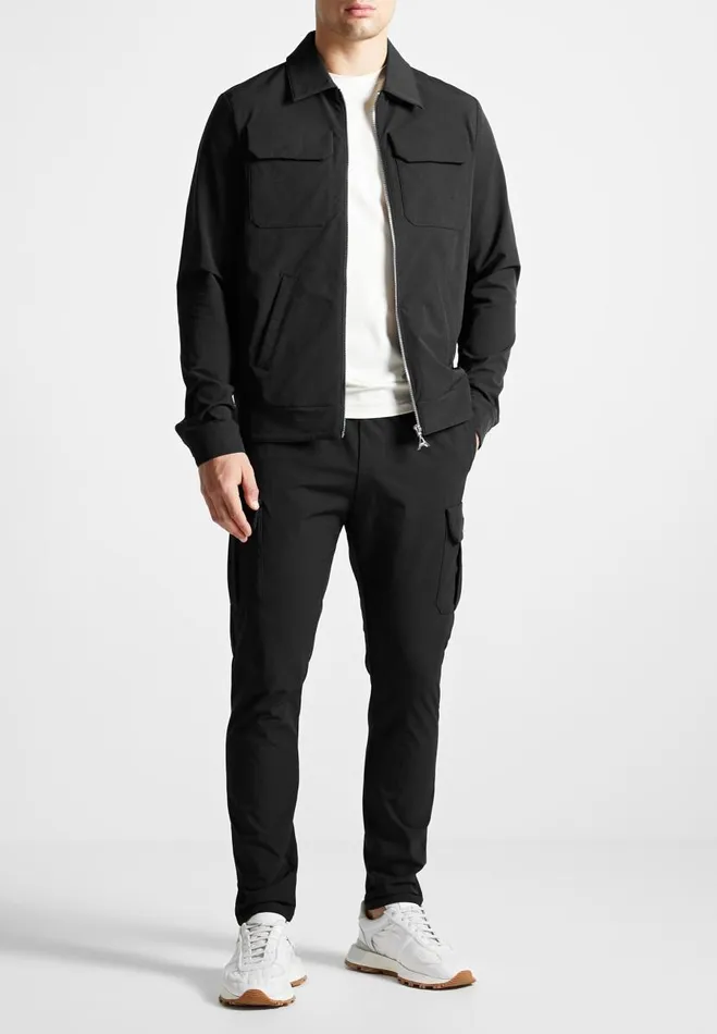 Manire De Voir Jackets Manire De Voir Man Technical Cargo Jacket 8211 Black