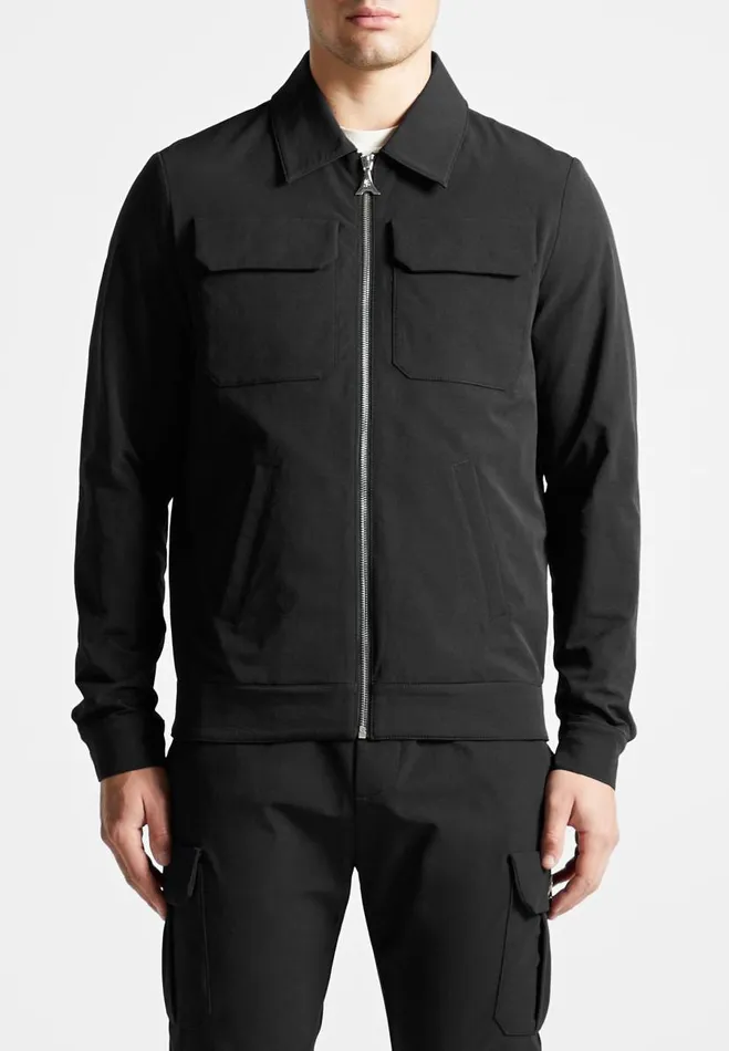 Manire De Voir Jackets Manire De Voir Man Technical Cargo Jacket 8211 Black