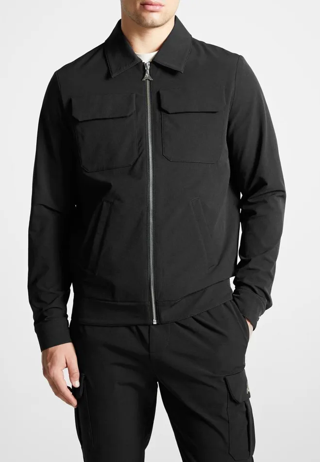 Manire De Voir Jackets Manire De Voir Man Technical Cargo Jacket 8211 Black