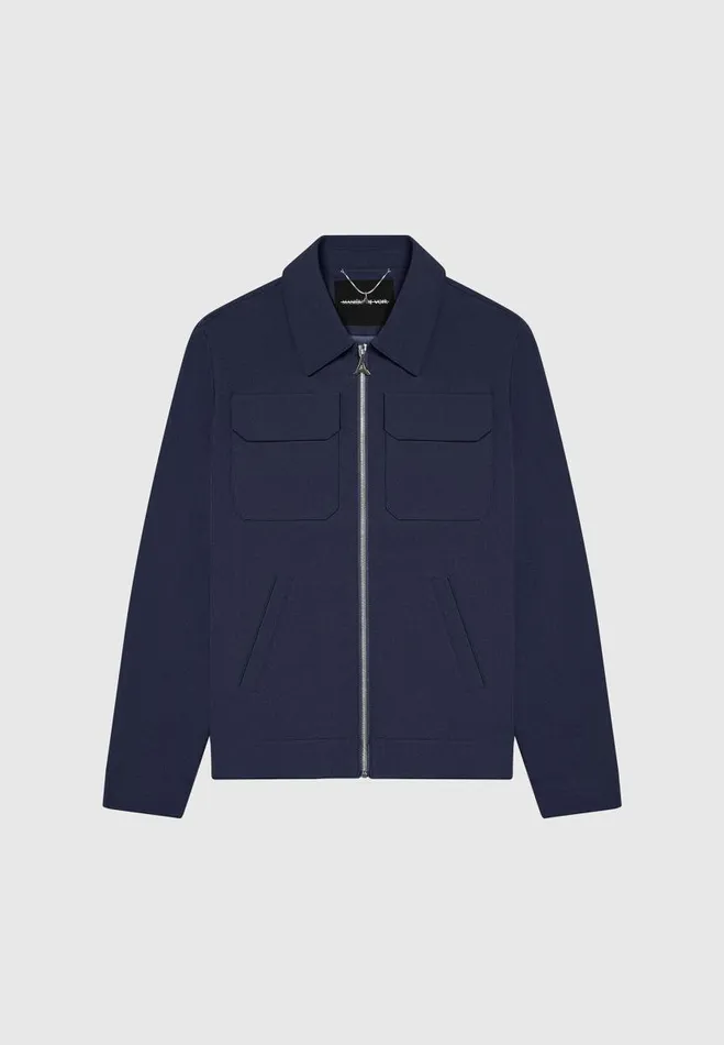 Manire De Voir Jackets Manire De Voir Man Technical Cargo Jacket 8211 Navy