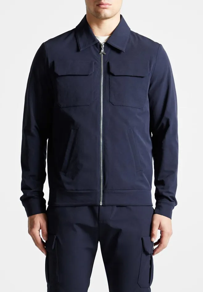 Manire De Voir Jackets Manire De Voir Man Technical Cargo Jacket 8211 Navy