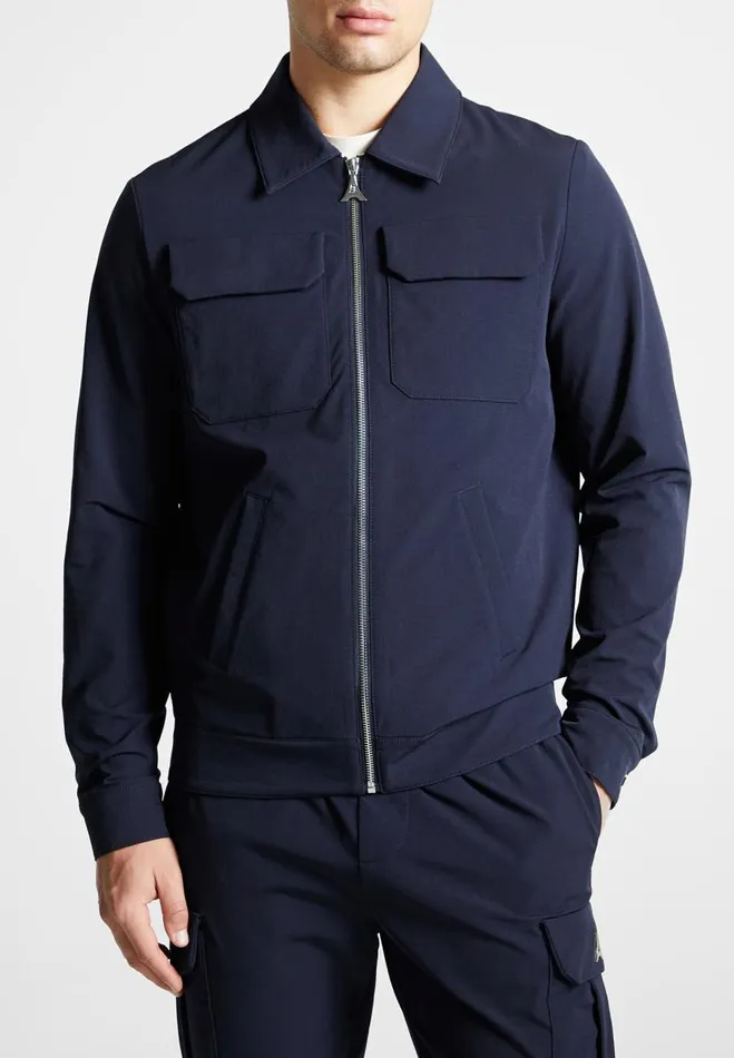 Manire De Voir Jackets Manire De Voir Man Technical Cargo Jacket 8211 Navy