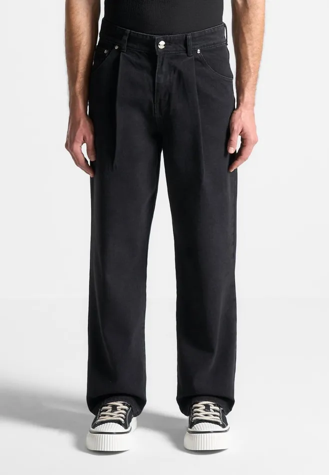 Manire De Voir Jeans Manire De Voir Man Pleated Jeans 8211 Washed Black