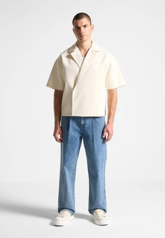 Manire De Voir Jeans Manire De Voir Man Pleated Jeans 8211 Washed Blue