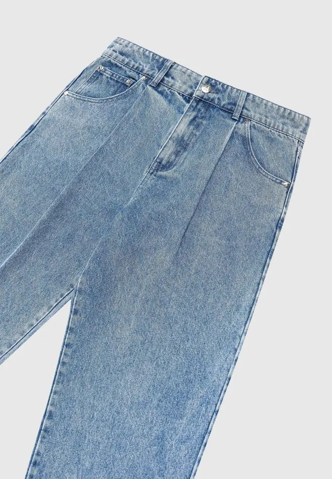 Manire De Voir Jeans Manire De Voir Man Pleated Jeans 8211 Washed Blue