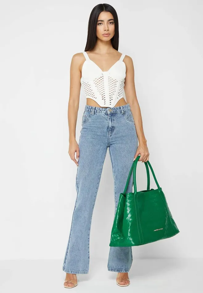 Manire De Voir Jeans Manire De Voir Woman Mid Rise Flared Jeans 8211 Mid Blue