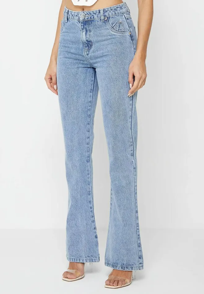 Manire De Voir Jeans Manire De Voir Woman Mid Rise Flared Jeans 8211 Mid Blue