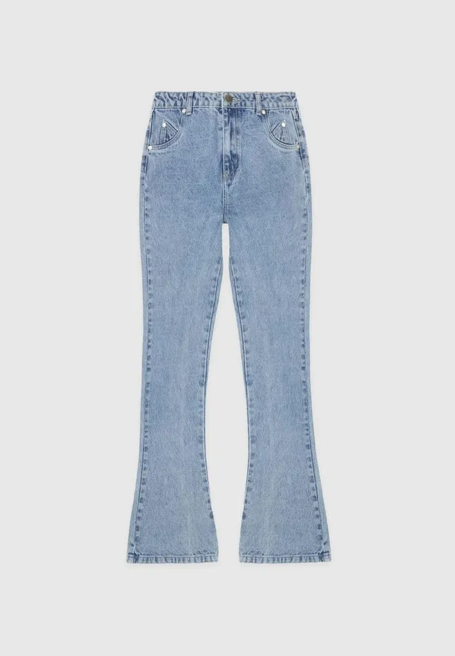 Manire De Voir Jeans Manire De Voir Woman Mid Rise Flared Jeans 8211 Mid Blue