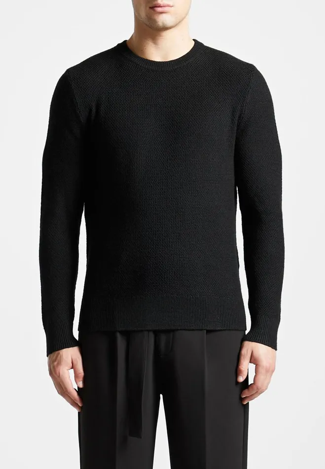Manire De Voir Knitwear Manire De Voir Man ternel Textured Jumper 8211 Black