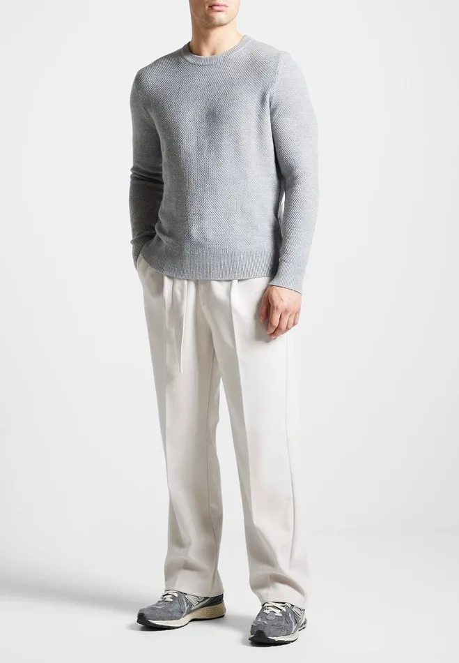 Manire De Voir Knitwear Manire De Voir Man ternel Textured Jumper 8211 Grey