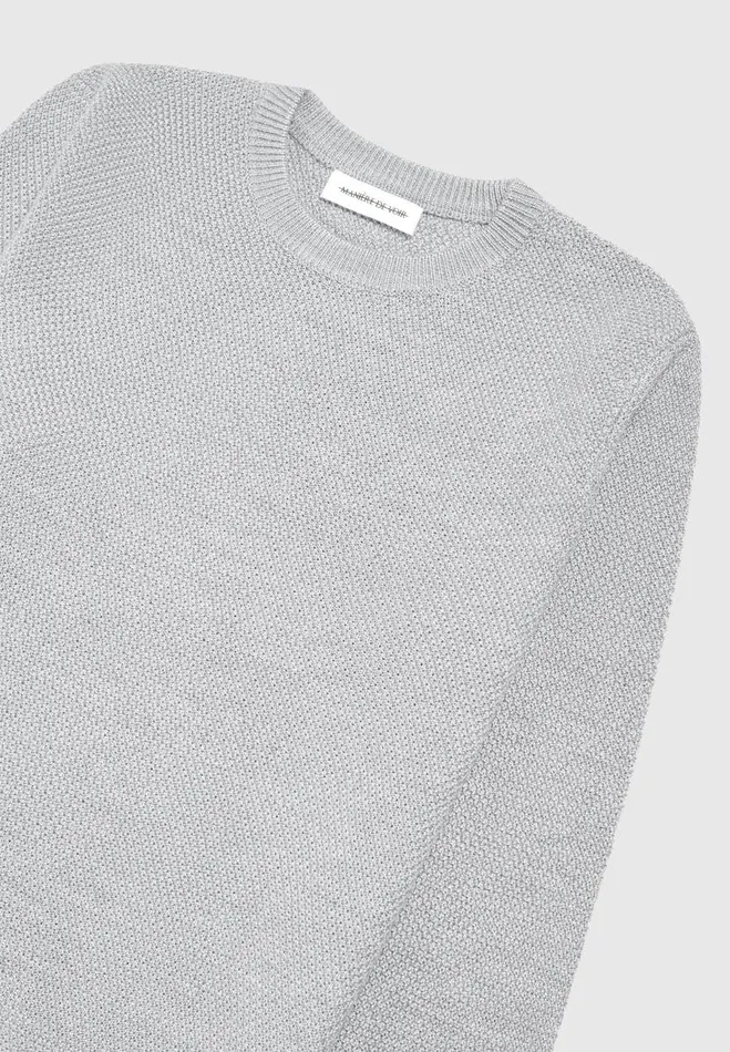 Manire De Voir Knitwear Manire De Voir Man ternel Textured Jumper 8211 Grey