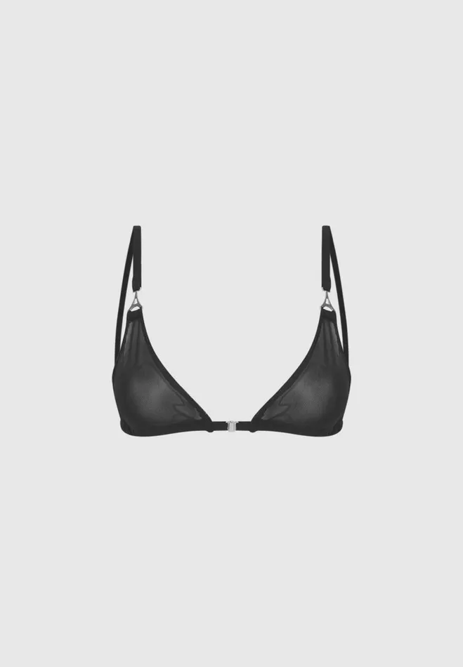 Manire De Voir Lingerie Manire De Voir Woman Mesh Bralette 8211 Black