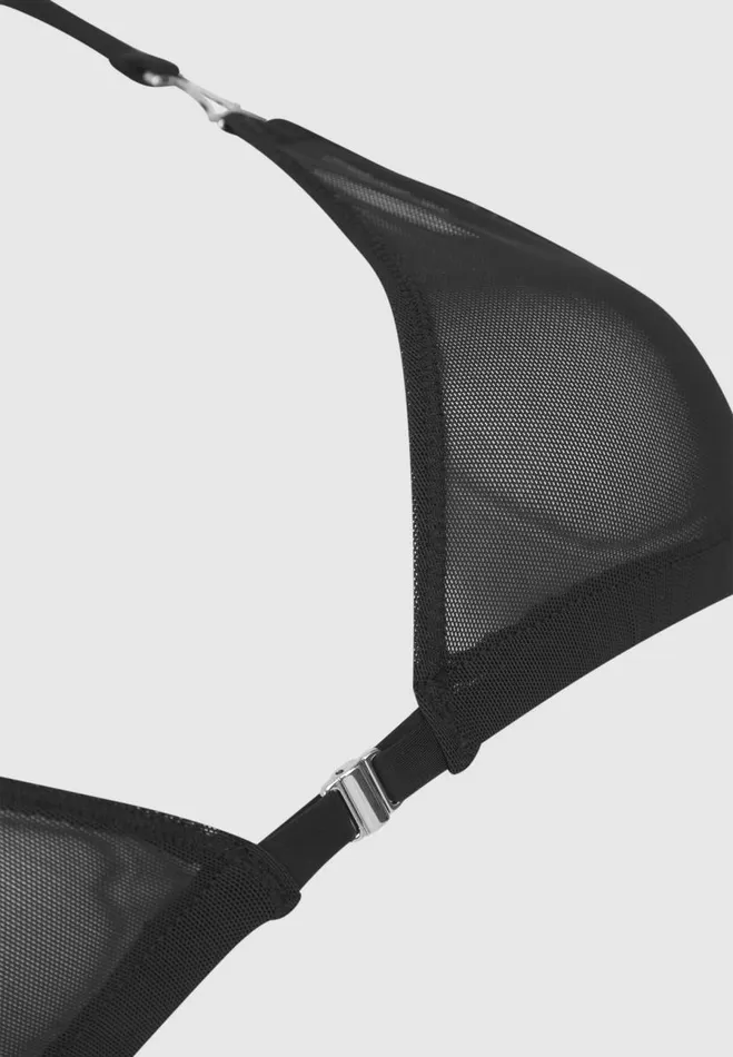Manire De Voir Lingerie Manire De Voir Woman Mesh Bralette 8211 Black