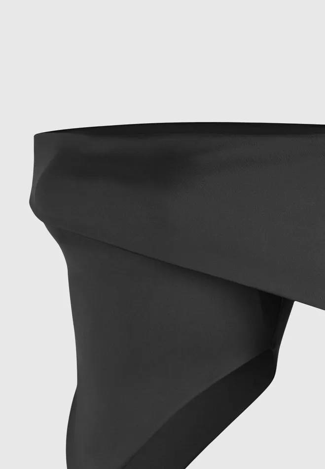 Manire De Voir Matching Sets Manire De Voir Woman Angled Hem Bardot Top 8211 Black