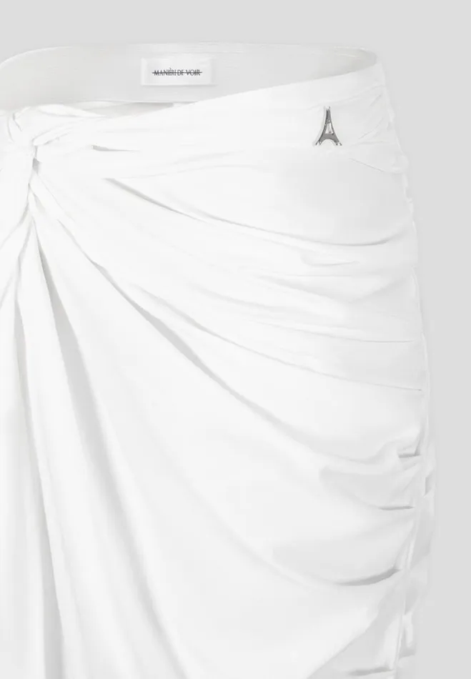 Manire De Voir Matching Sets Manire De Voir Woman Asymmetric Drape Midaxi Skirt 8211 White