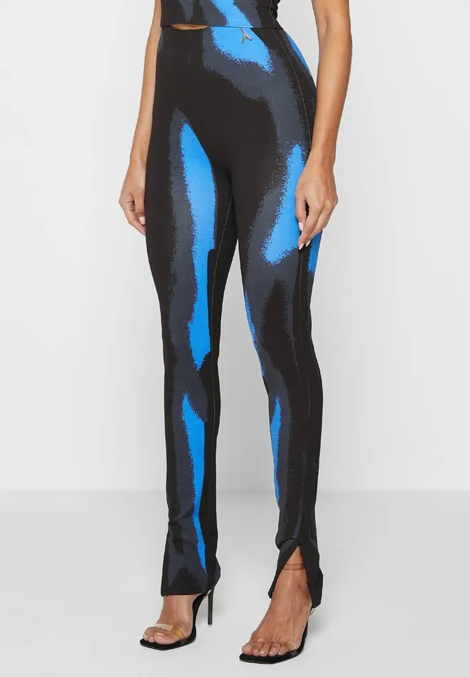 Manire De Voir Matching Sets Manire De Voir Woman Body Print Leggings 8211 WhiteBlue