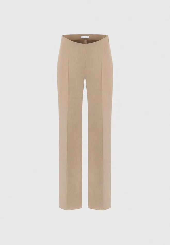 Manire De Voir Matching Sets Manire De Voir Woman Curved Waist Tailored Trousers 8211 Dark Beige