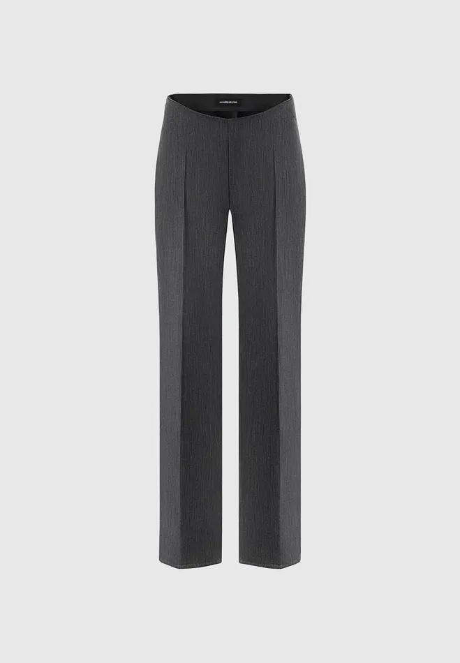 Manire De Voir Matching Sets Manire De Voir Woman Curved Waist Tailored Trousers 8211 Dark Grey