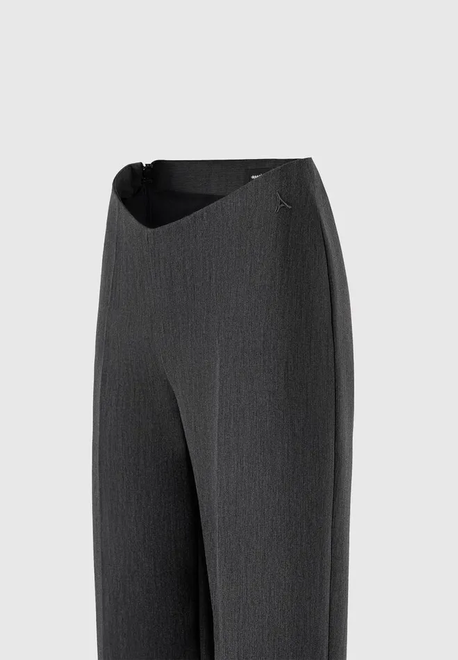 Manire De Voir Matching Sets Manire De Voir Woman Curved Waist Tailored Trousers 8211 Dark Grey