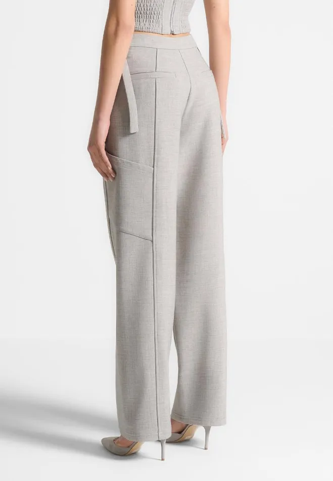 Manire De Voir Matching Sets Manire De Voir Woman Cut Out Melange Tailored Trousers 8211 Beige