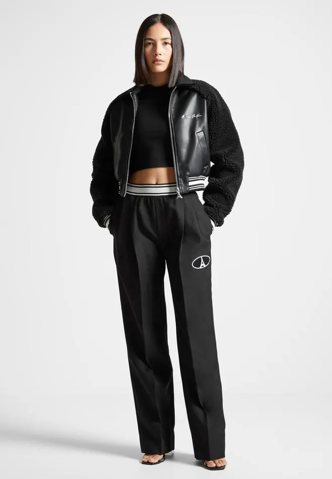 Manire De Voir Matching Sets Manire De Voir Woman Elasticated Signature Pleated Trousers 8211 Black Manire De Voir Matching Sets Manire De Voir Woman Elasticated Signature Pleated Trousers 8211 Black