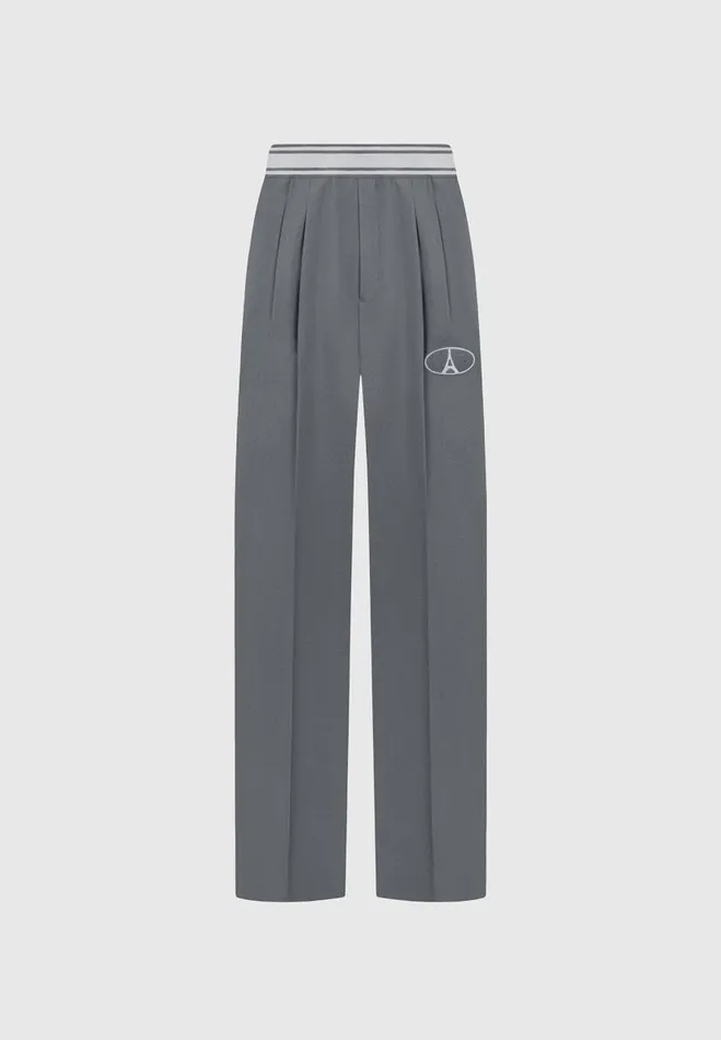Manire De Voir Matching Sets Manire De Voir Woman Elasticated Signature Pleated Trousers 8211 Dark Grey