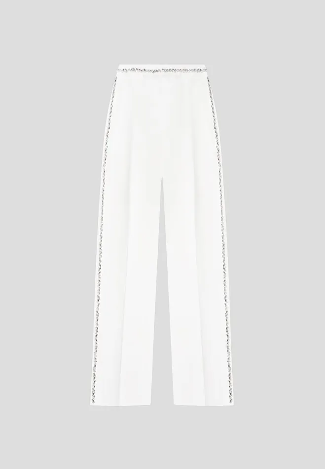 Manire De Voir Matching Sets Manire De Voir Woman Embellished Tailored Trousers 8211 White