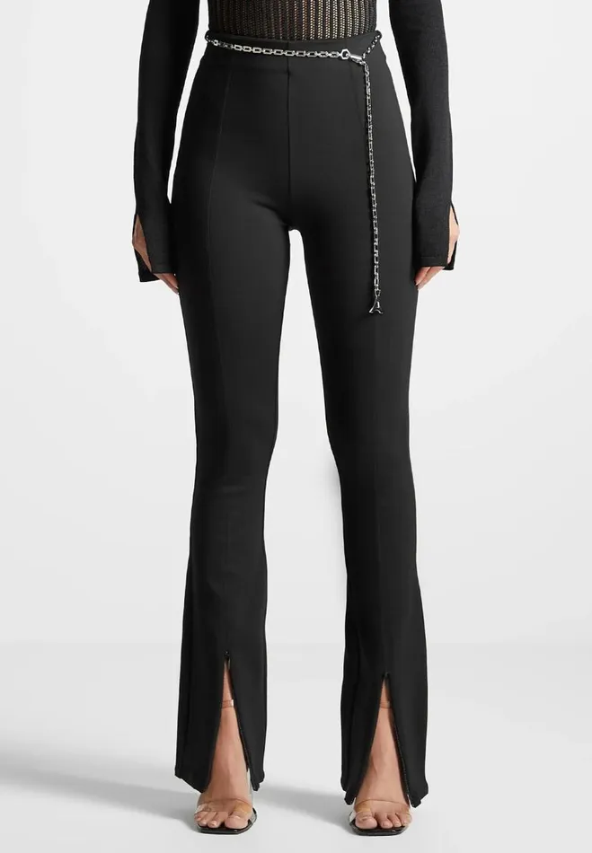 Manire De Voir Matching Sets Manire De Voir Woman Fit And Flare Leggings With Chain 8211 Black Manire De Voir Matching Sets Manire De Voir Woman Fit And Flare Leggings With Chain 8211 Black