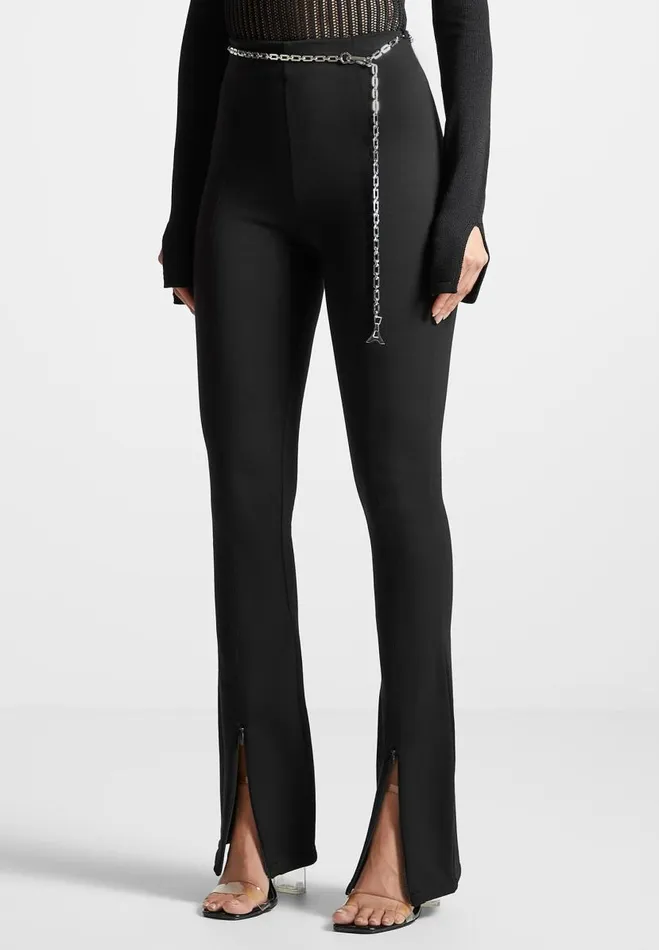 Manire De Voir Matching Sets Manire De Voir Woman Fit And Flare Leggings With Chain 8211 Black