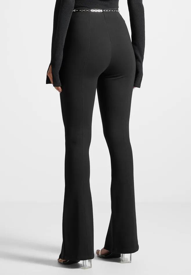 Manire De Voir Matching Sets Manire De Voir Woman Fit And Flare Leggings With Chain 8211 Black