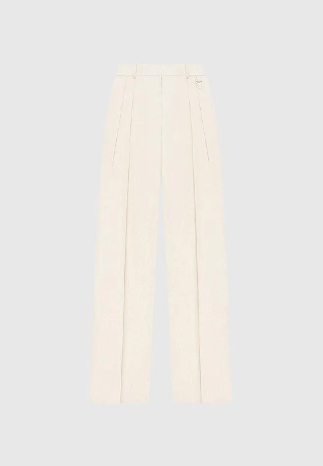 Manire De Voir Matching Sets Manire De Voir Woman Linen Twin Pleat Trousers 8211 Natural