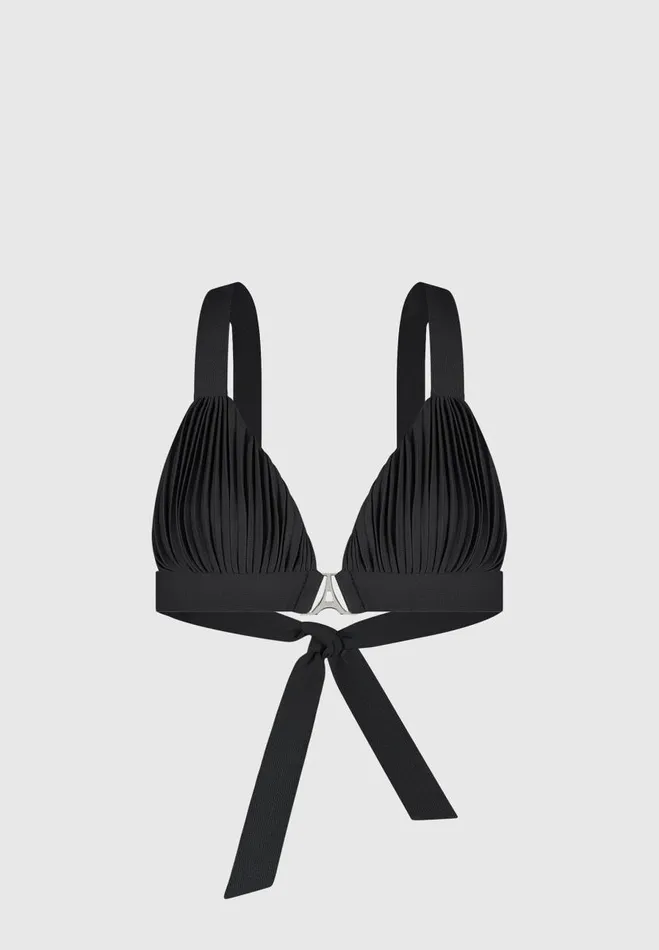 Manire De Voir Matching Sets Manire De Voir Woman Pleated Eiffel Bralette 8211 Black