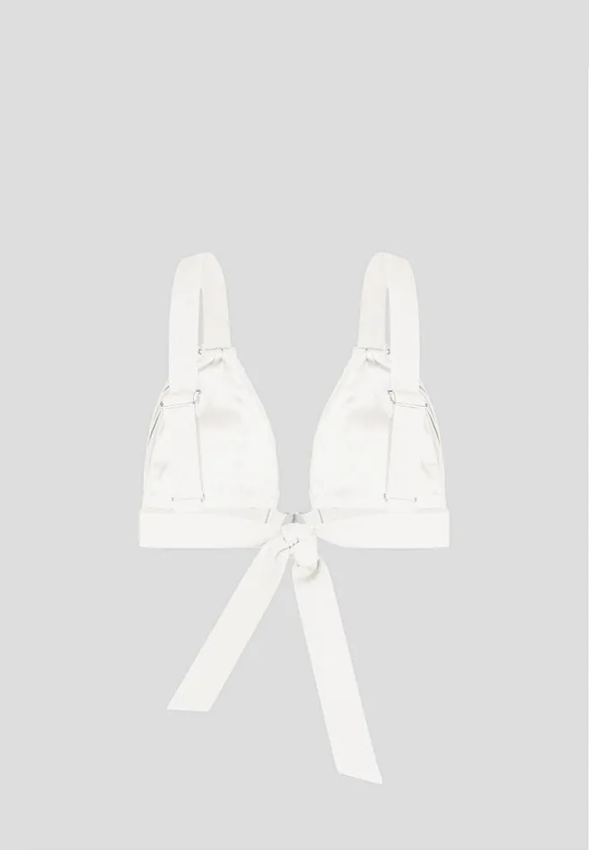 Manire De Voir Matching Sets Manire De Voir Woman Pleated Eiffel Bralette 8211 Off White
