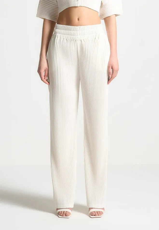 Manire De Voir Matching Sets Manire De Voir Woman Pleated Trousers 8211 Off White