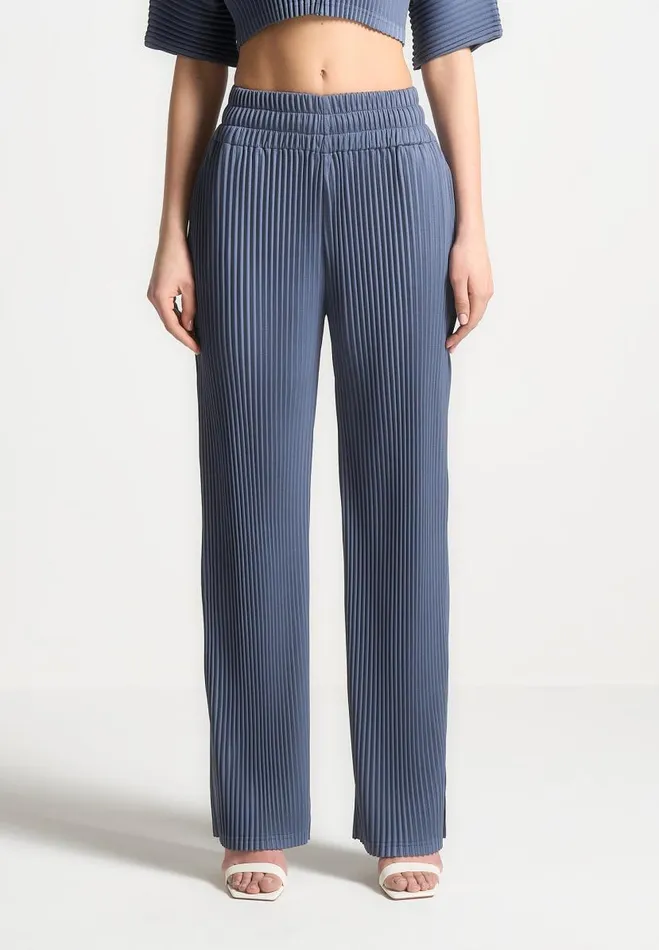 Manire De Voir Matching Sets Manire De Voir Woman Pleated Trousers 8211 Steel Blue