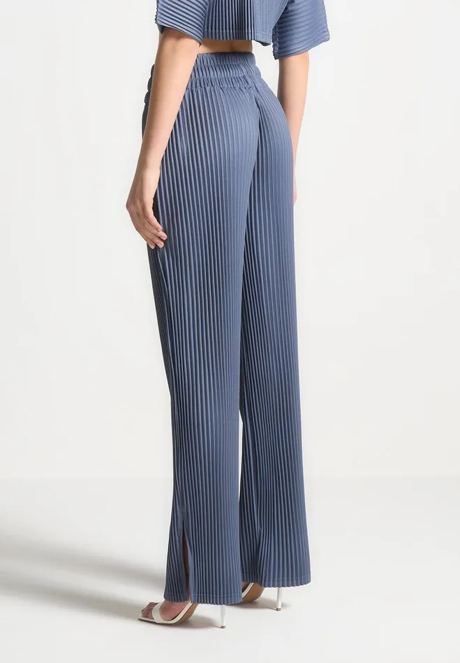 Manire De Voir Matching Sets Manire De Voir Woman Pleated Trousers 8211 Steel Blue