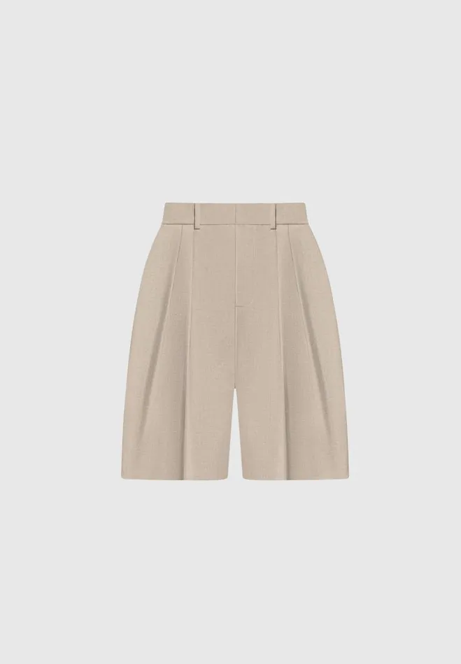 Manire De Voir Matching Sets Manire De Voir Woman Tailored City Shorts 8211 Taupe
