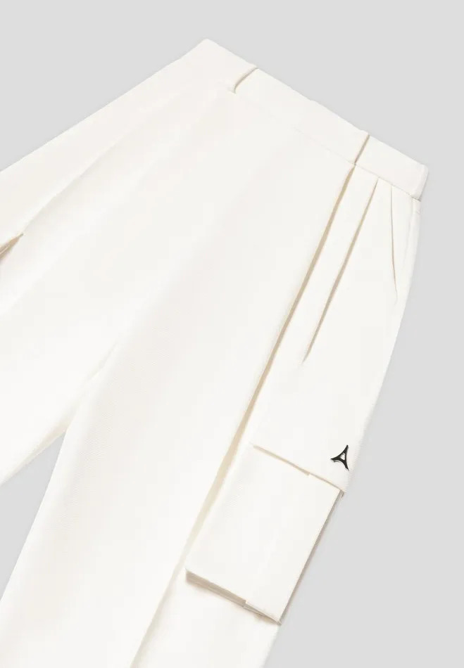 Manire De Voir Matching Sets Manire De Voir Woman Tailored Pleated Cargo Trousers 8211 Cream