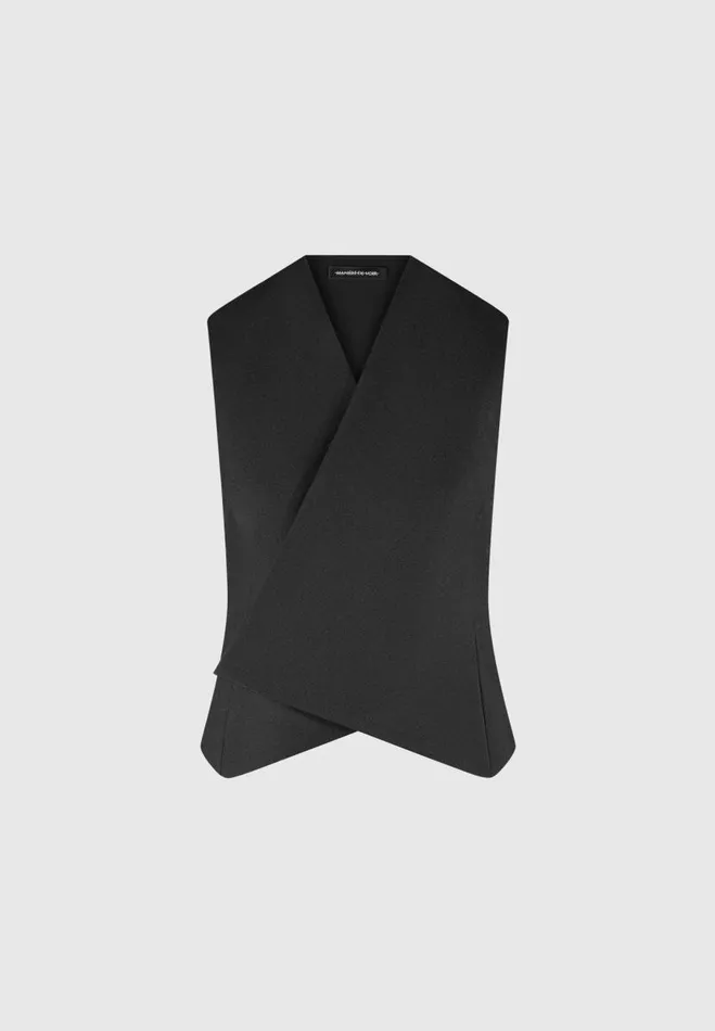 Manire De Voir Matching Sets Manire De Voir Woman Tailored Wrap Waistcoat 8211 Black