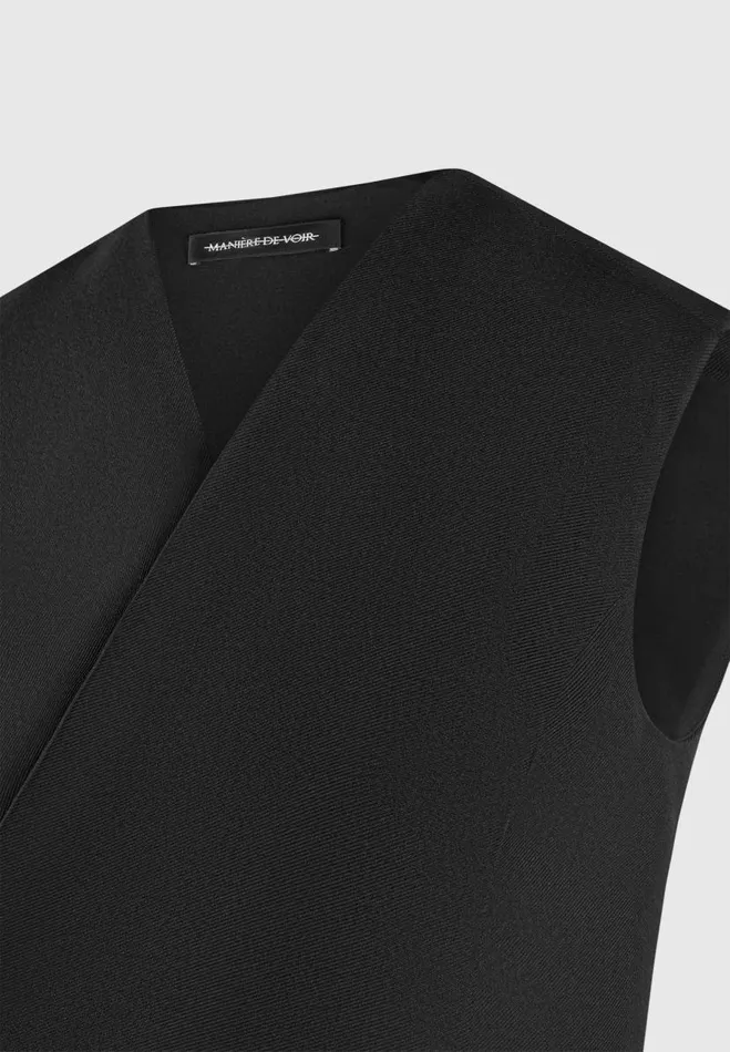 Manire De Voir Matching Sets Manire De Voir Woman Tailored Wrap Waistcoat 8211 Black