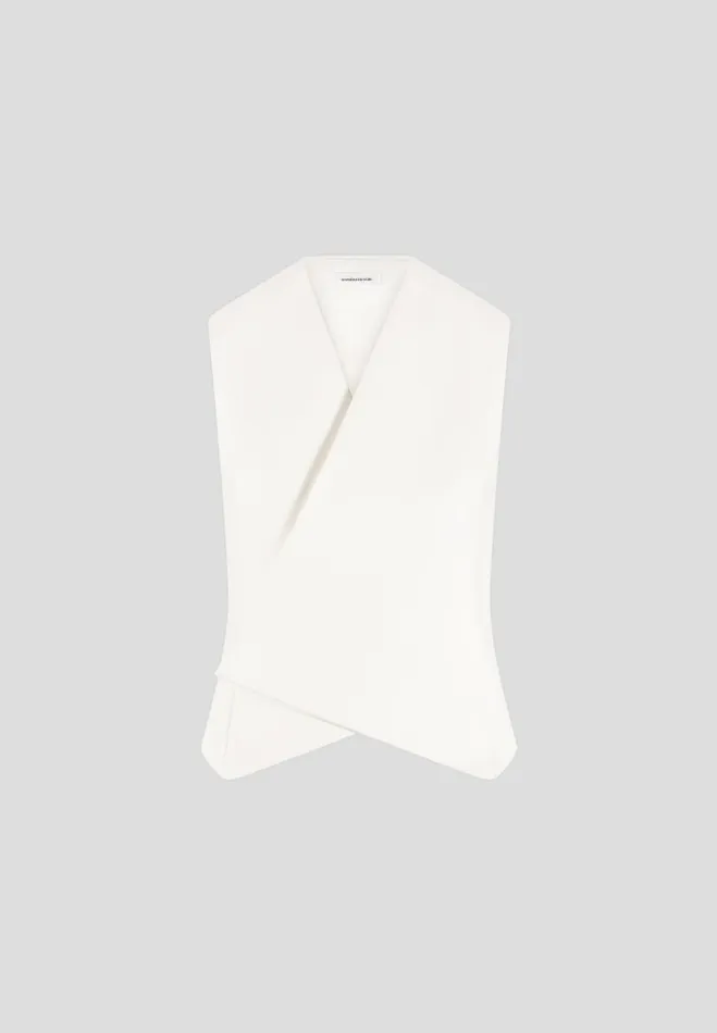 Manire De Voir Matching Sets Manire De Voir Woman Tailored Wrap Waistcoat 8211 Cream