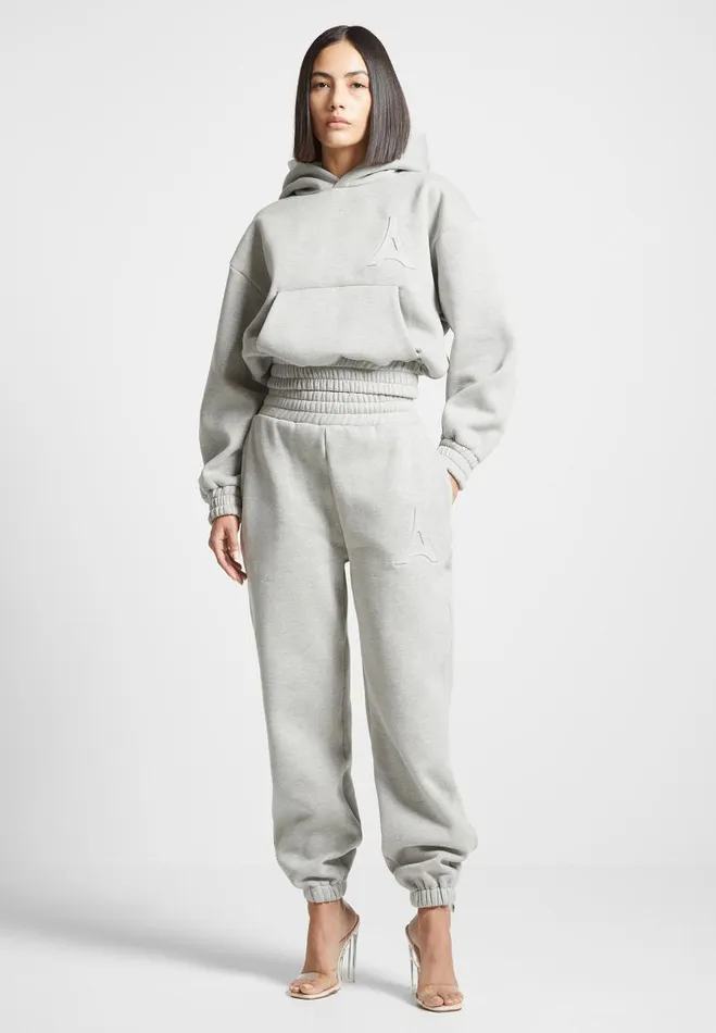 Manire De Voir Matching Sets Manire De Voir Woman ternelle 420GSM Eiffel Embossed Hoodie 8211 Grey Manire De Voir Matching Sets Manire De Voir Woman ternelle 420GSM Eiffel Embossed Hoodie 8211 Grey