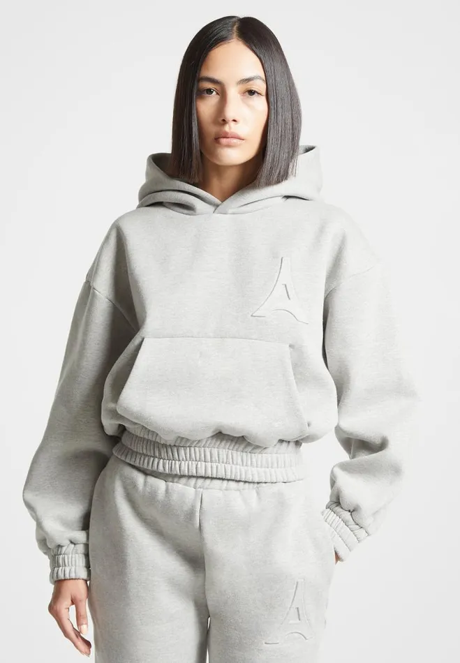 Manire De Voir Matching Sets Manire De Voir Woman ternelle 420GSM Eiffel Embossed Hoodie 8211 Grey